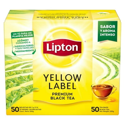 Té Negro Yellow Label Caja 50 Un Lipton