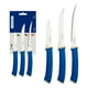 thumbnail image 1 of Juego de Cuchillos Tramontina Felice con Láminas de Acero Inoxidable y Mangos de Polipropileno Azul 03 Piezas, 1 of 3