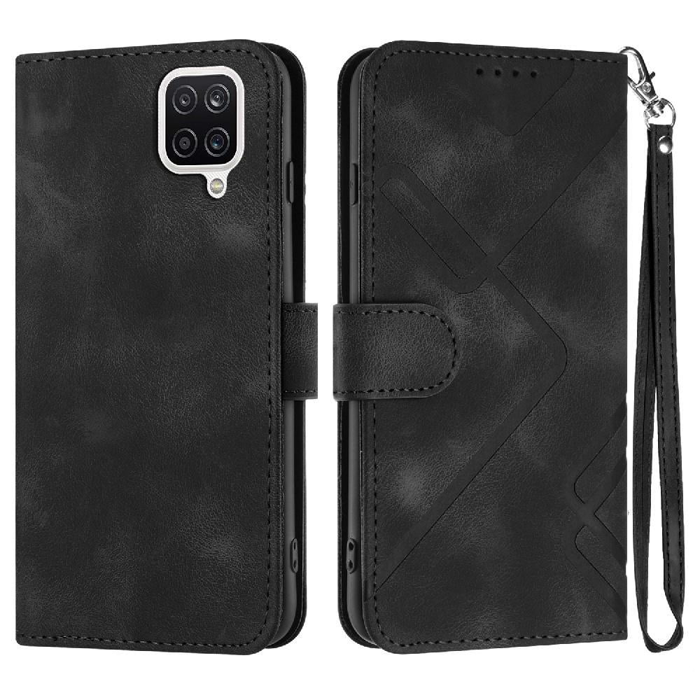Funda Foxdock Para Samsung Galaxy A12 – Tipo Libro Con Soporte, Billetera, Correa Y Diseño Elegante