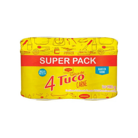 Pack salsa de tomate Maggi® tuco con carne lata 4x245g