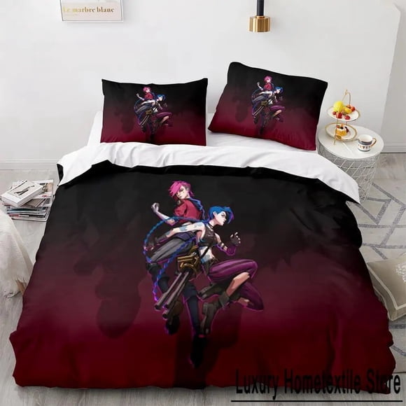Runaway Lol Jinx Bedding Set Bed Set Adult Kid Bedroom Duvet cover Set ropa de cama matrimonio Bed Sheets