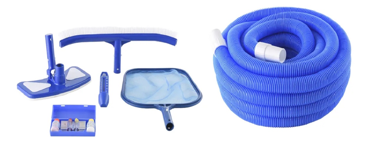 Genérica - Kit Limpieza Mantenimiento Piscina + Manguera 10Mts