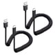 thumbnail image 1 of Cable de carga Cable Matters USB a USB C enrollado de 1 a 4 pies 3 A, 1 of 7