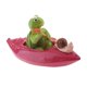 thumbnail image 1 of agua flotante tortuga hoja de loto ornamento estanque decoración 8 rosa roja balsa tortuga, 1 of 4