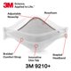 thumbnail image 2 of Respiradores desechables 3M Aura 9210+ N95 (paquete de 20), 2 of 6