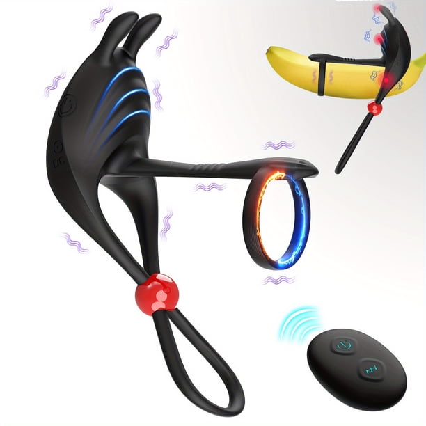 1pc 3 In 1 Vibrator Penis Ring For Couples, Cock Rings Penis Ring Vibrator With G Spot & Clitoral Stimulator For Women, Adult Sex Toys For Couples