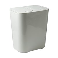 Bothyi - Bote De Basura De Cocina Con Separación Seca Y Húmeda, Capacidad De 12 Litros/3 Galones, Para Dormitorio, Color Blanco