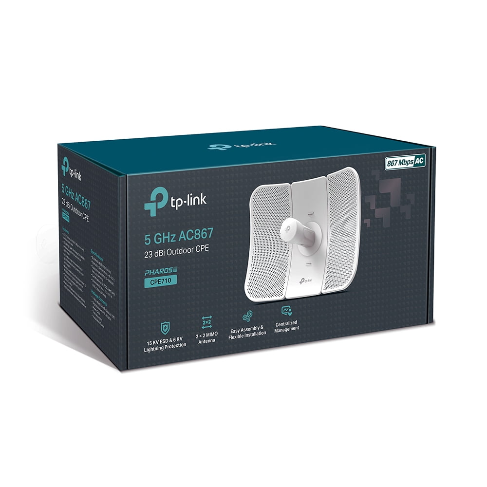 Tp Link - Antena Wifi Direccional Exterior 5ghz Ac867 23 Dbi Cpe710