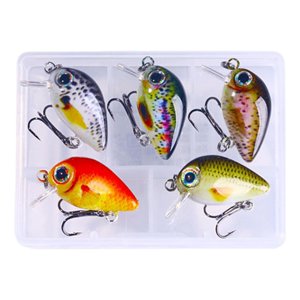 Ioensy - 5X Mini Crankbait Señuelos De Pesca Cebo De Pesca Realista Para Trucha Walleye Boat Style B