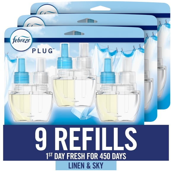 Ambientador Febreze Plug In Linen & Sky Scent 9 recambios