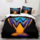 thumbnail image 1 of W Logo Printed Wrestling Bedding - Modern Wrestling Theme Duvet Cover And Pillowcases for Room Decor Zippered Bedding Machine Washable Sheets (Duvet Insert Not, 1 of 1