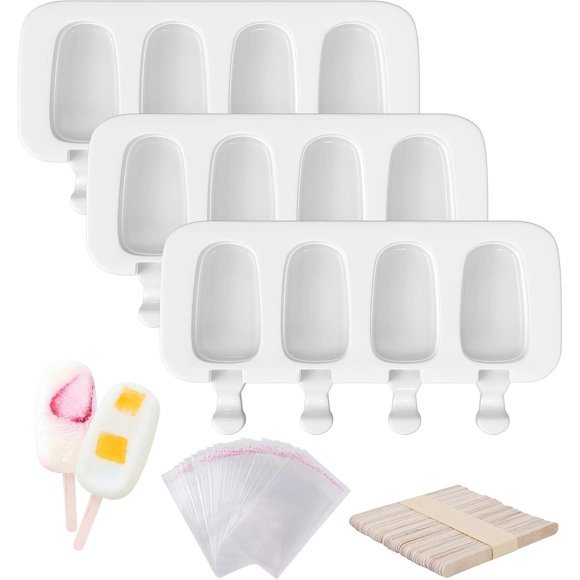 Moldes para Paletas de Silicona Ouddy Life, 3 Unidades, 12 Cavidades