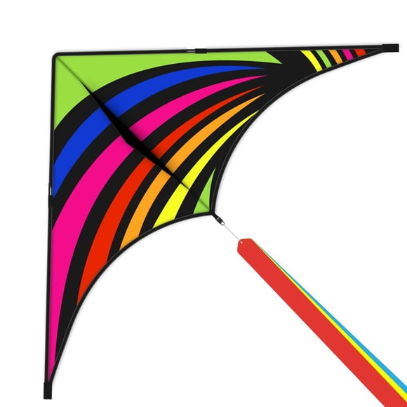 Colorful Life Delta De Kite Mint Para Niños Y Adultos Con 3 Cintas