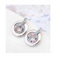thumbnail image 3 of Pendientes con cristales cristalinos de azuria en oro blanco de 18 quilates, 3 of 5