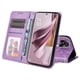 thumbnail image 5 of Funda tipo cartera FOXDOCK para OPPO Reno 10 Pro Plus , diseño girasol en relieve, cuero PU, cierre magnético, soporte y tarjetero, 5 of 5