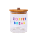 thumbnail image 3 of Set 3 Frascos Vidrio Té Café Azúcar Tapa Madera Transparente, 3 of 6