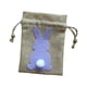 thumbnail image 2 of Bolsa De Arpillera Con Cordón De Decoración De Conejito De Pascua 14x10cm Favores De Fiesta Reutilizable Púrpura, 2 of 3