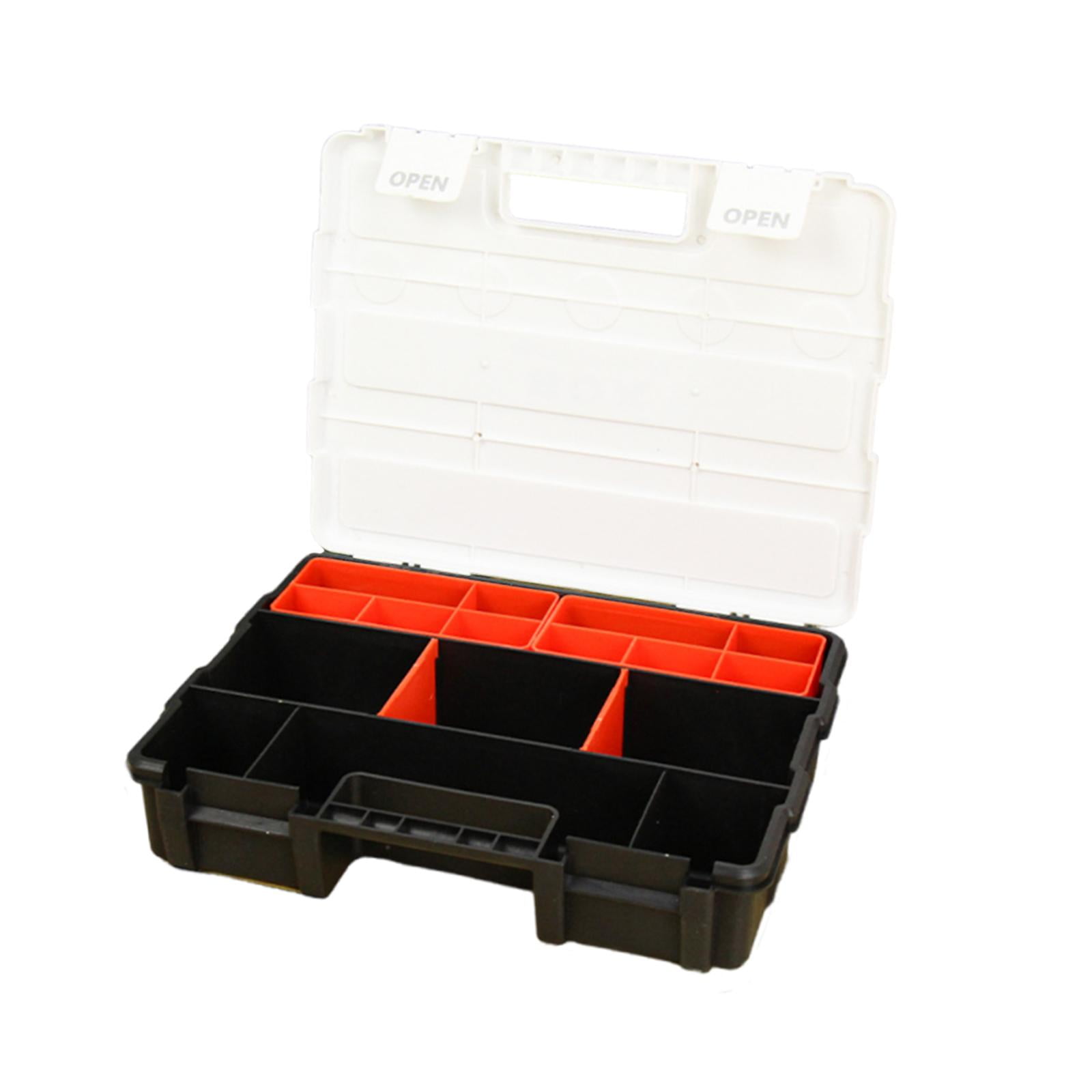 Magideal - Caja Organizadora De Herramientas Con Divisores Extraíbles Estuche Versátil Para Tornillos Clavos Tuercas Y Señuelos Organizador Portátil Compacto Ade 29 Cm X 22 Cm X 6 Cm