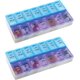 thumbnail image 1 of (Paquete de 2) Organizadores de Pastillas MEDca - Pastillero Pequeño Semanal con Compartimentos Diarios 2 Veces al Día AM/PM - Sin BPA, Portátil e Ideal para Viajar, 1 of 7
