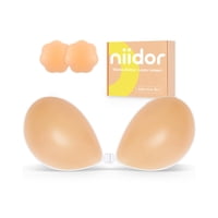 Sostén Adhesivo Push Up De Silicona Nude Sin Tirantes Niidor