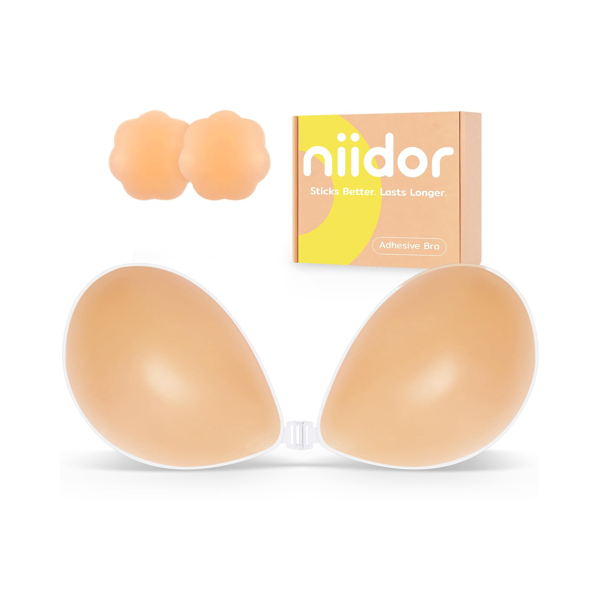 Sujetador Sin Tirantes Niidor, Adhesivo, Silicona Sin Espalda, Color Nude