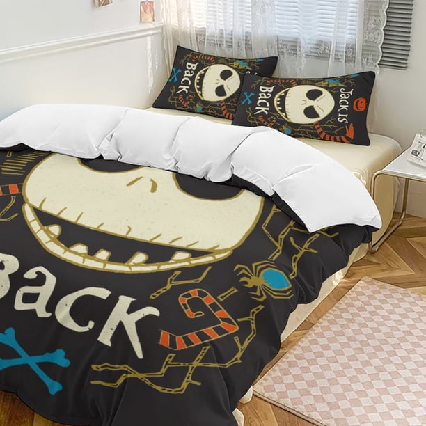 Jack Is Back The Nightmare Before Christmas Comforter Set Soft 3 Pcs Twin Bedding Sets Thicken for All Season