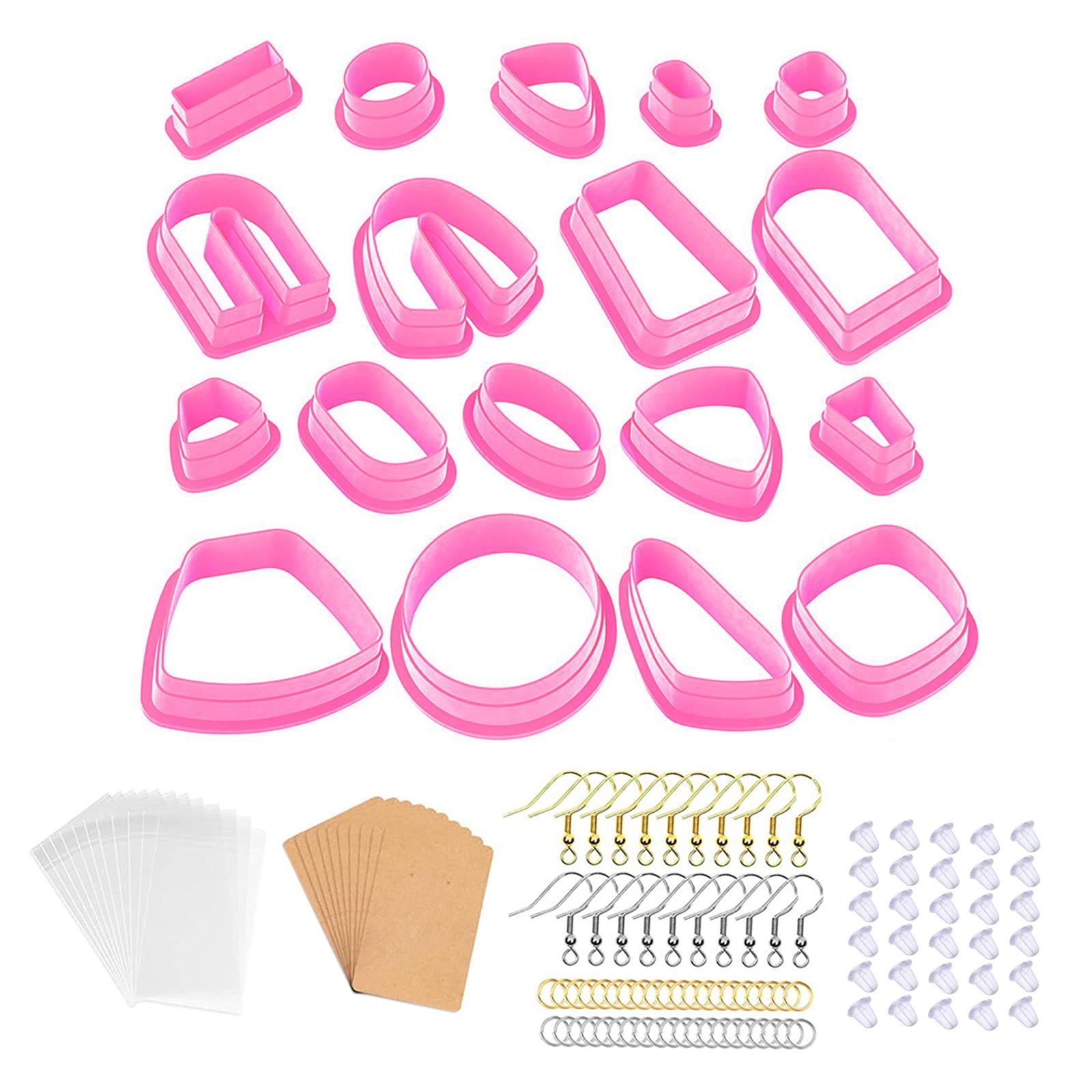 Bothyi - Cortadores De Arcilla Polimérica De Plástico, Molde Hecho A Mano Para Cortar Pendientes, Para Diseñador, Rosa