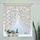 thumbnail image 5 of Cortinas corredizas de macramé, estilo bohemio, con hojas tejidas, estilo campestre, para bistró, para colgar en la pared, para dormitorio, boda, decoración bohemia., 5 of 5