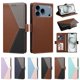 thumbnail image 5 of Funda con Solapa para iPhone 17 Pro, Diseño Tricolor con Ranuras, Marrón, 5 of 6