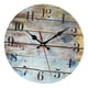 thumbnail image 1 of Reloj de pared de madera moderno, relojes silenciosos que no hacen tictac, relojes colgantes rústicos decorativos de madera para cocina, decoraciones Multicolor, 1 of 5