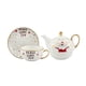 thumbnail image 1 of Tetera Con Taza De Té Y Platillo Blanco, 1 of 3