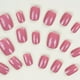 thumbnail image 2 of 24 pcs/box Cute and Glossy Pink Press On Nails for Women - Reusable and Easy to Apply - Includes Nail File for a Perfect Finish, 2 of 2