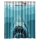 thumbnail image 1 of Cortina de ducha con diseño de tiburón, juego de cortinas de baño con ganchos, tamaño 60 x 72 pulgadas, 1 of 3