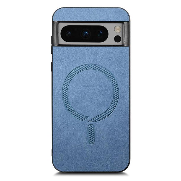 Magnetic Slim Case for Google Pixel 8 Pro with Camera Guard & Anti-Scratch Back Blue