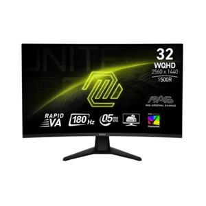 Monitor Gamer Msi Mag 32Cq6F, 32″ Curvo Wqhd, 180Hz, Va, 0.5Ms