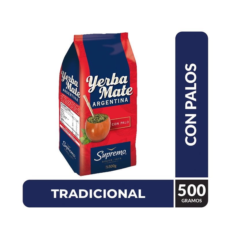 Yerba Mate Argentina Bolsa 500 g Supremo