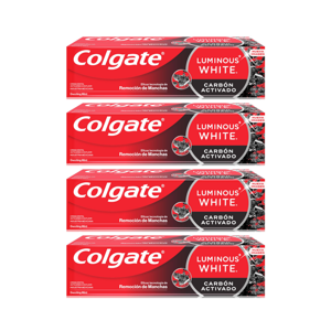 Pack 4 Pasta Dental Colgate Luminous White Carbón Activado 70 G