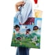 thumbnail image 4 of Press Start Bolso de tela con estampado de lienzo para mujer, bolsa de compras reutilizable y estética, con cremallera interior, regalo para mujer,38*45cm., 4 of 6