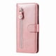 thumbnail image 5 of Funda tipo cartera para Motorola Moto E15 con bolsillo con cremallera y ranuras para tarjetas – Función de soporte Rosa, 5 of 5