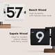 thumbnail image 2 of Reloj de escritorio Mooas Classic Modern Wood Flip (Negro), 2 of 6