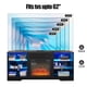 thumbnail image 2 of TV Stand Electric Fireplace TV Stand with Glass Shelves, 3D Fireplace TV Stand with LED Lights Wood with USB Charging Outlet Modern Television Table Center for TV up to 32-62" Black 58''W*15.4''D*24.4, 2 of 3