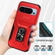 thumbnail image 2 of Funda Armada para Google Pixel 9 con Tapa Deslizante y Soporte Magnético Giratorio Rojo, 2 of 5