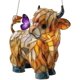 thumbnail image 1 of Atrapasol mariposa vaca highland 20cm estilo vitral colgante ventana animal granja atrapasol regalo amantes vacas, 1 of 5