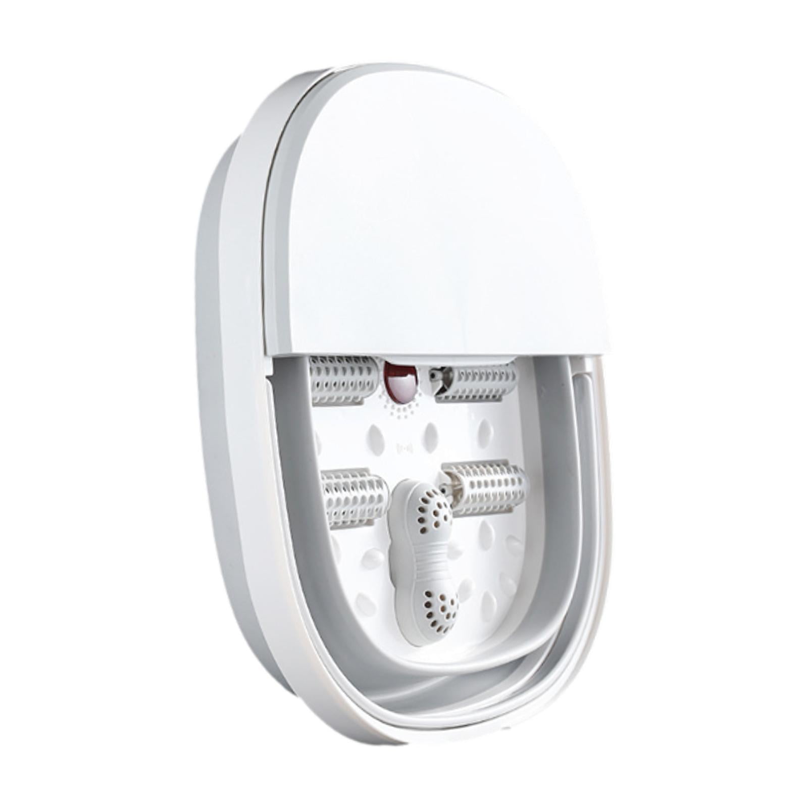 Magideal - Masajeador De Pies Plegable Spa, Rodillos Para Pies Para Relajación, Con Calor, Masajeador De Baño Spa Para Pies, Control De Temperatura Para Pedicura Gris Blanco Anti Seco