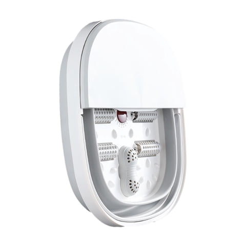 Magideal - Masajeador De Pies Plegable Spa, Rodillos Para Pies Para Relajación, Con Calor, Masajeador De Baño Spa Para Pies, Control De Temperatura Para Pedicura Gris Blanco Anti Seco