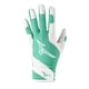 thumbnail image 1 of Guantes de bateo acolchados de softball Mizuno Finch para mujer, color blanco menta, talla XS, 1 of 3