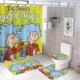 thumbnail image 1 of Dr Seuss-theme 4-Piece Shower Curtain Set with Rugs, Waterproof Bathroom Decor Set Includes Bath Mat, U-Shaped Rug, Toilet Lid Cover and Curtain with Hooks, 1 of 6