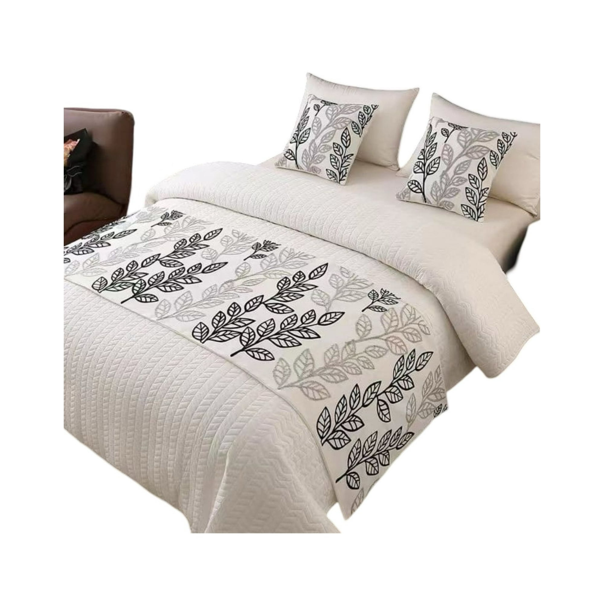 Genérico - Piecera Bordada Para Cama - Sin Fundas De Cojín D6