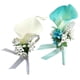 thumbnail image 2 of 2 piezas lindo calla baya rhinestone nupcial boda ramillete crema cielo azul, 2 of 6