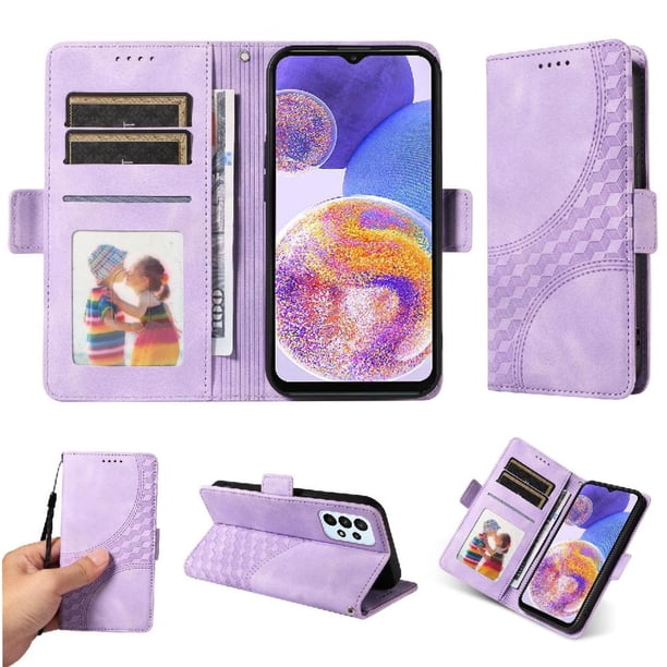Carcasa FOXDOCK Samsung Galaxy M23 5G de cuero PU, diseño acolchado clásico, protección contra caídas y rayones